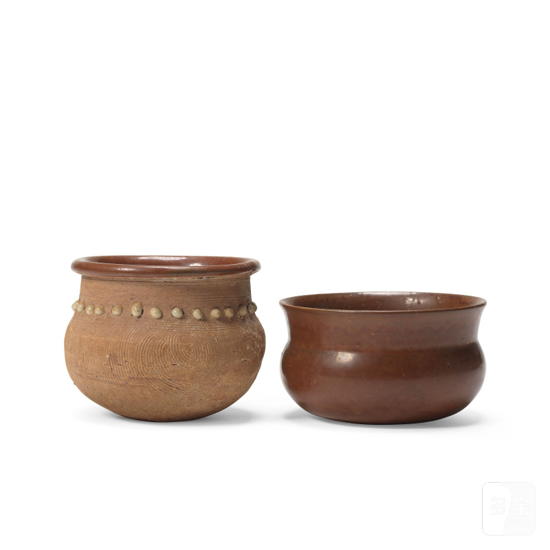 宋 褐釉罐兩件 | TWO BROWN-GLAZED JARS